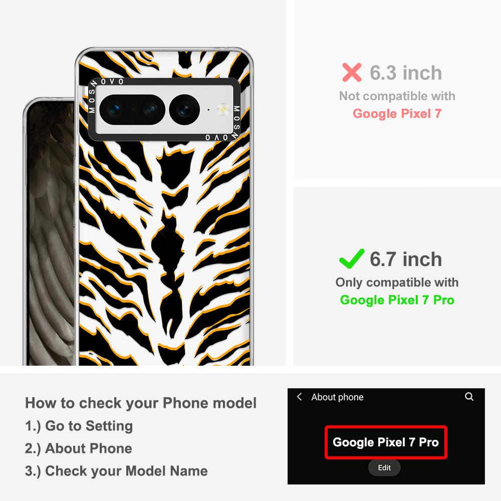 Tiger Print Phone Case - Google Pixel 7 Pro Case - MOSNOVO