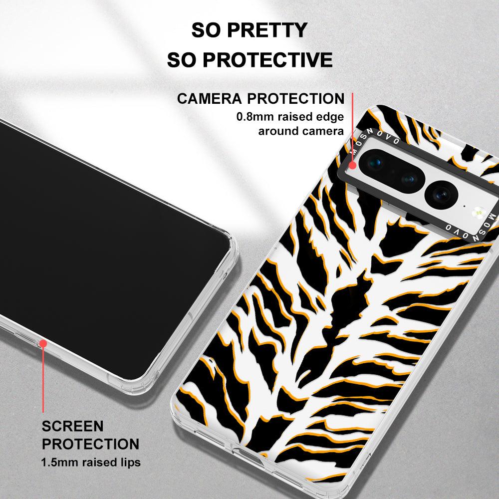 Tiger Print Phone Case - Google Pixel 7 Pro Case - MOSNOVO