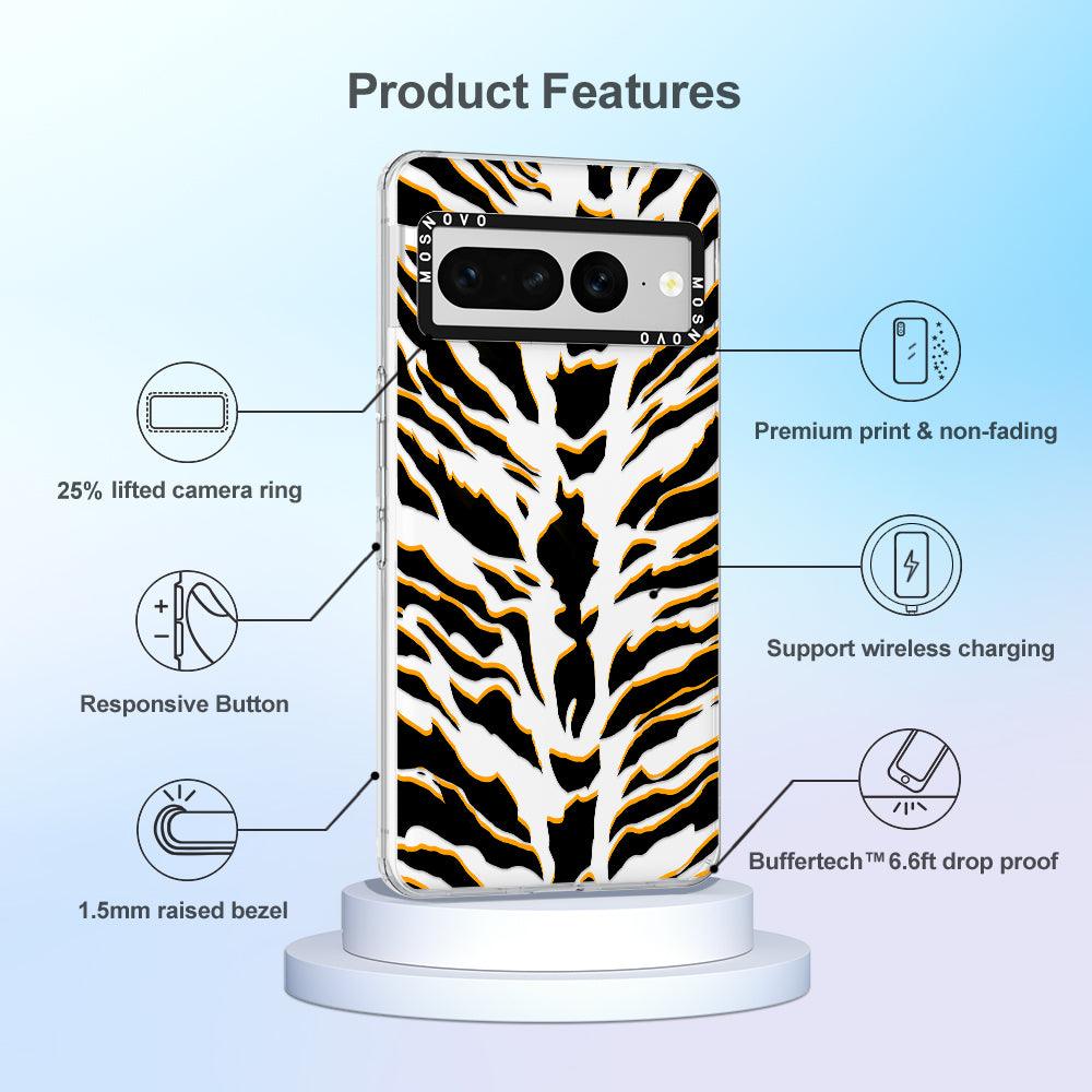 Tiger Print Phone Case - Google Pixel 7 Pro Case - MOSNOVO