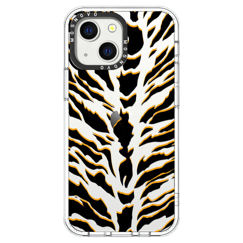 Tiger Print Phone Case - iPhone 13 Mini Case - MOSNOVO