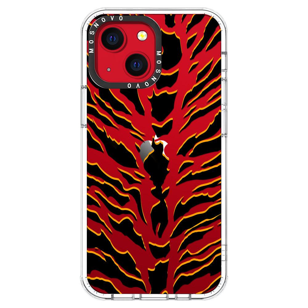 Tiger Print Phone Case - iPhone 13 Mini Case - MOSNOVO