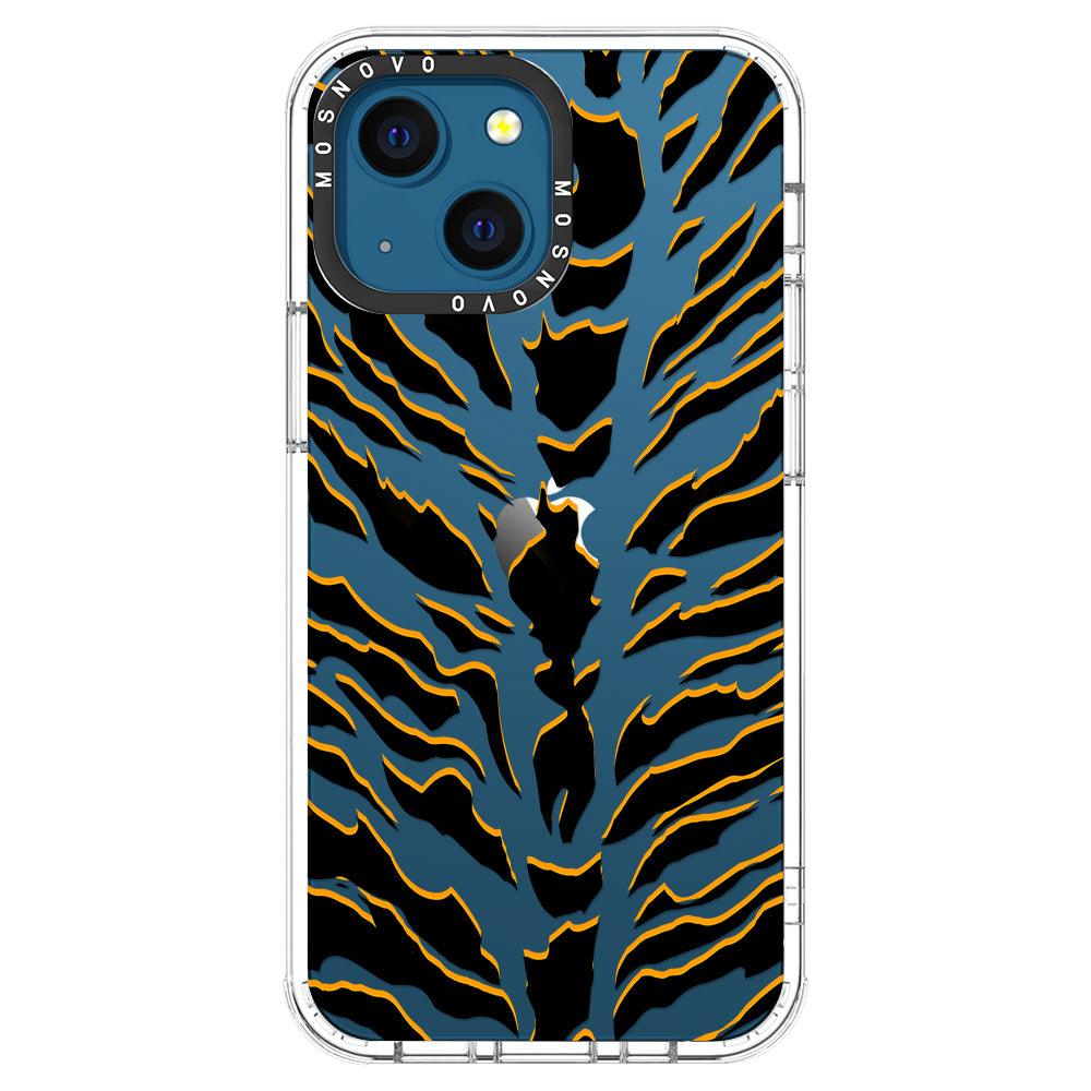 Tiger Print Phone Case - iPhone 13 Mini Case - MOSNOVO