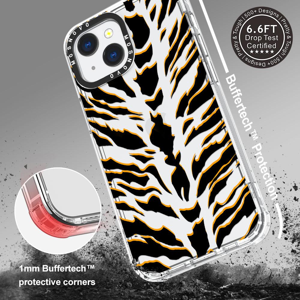 Tiger Print Phone Case - iPhone 13 Mini Case - MOSNOVO