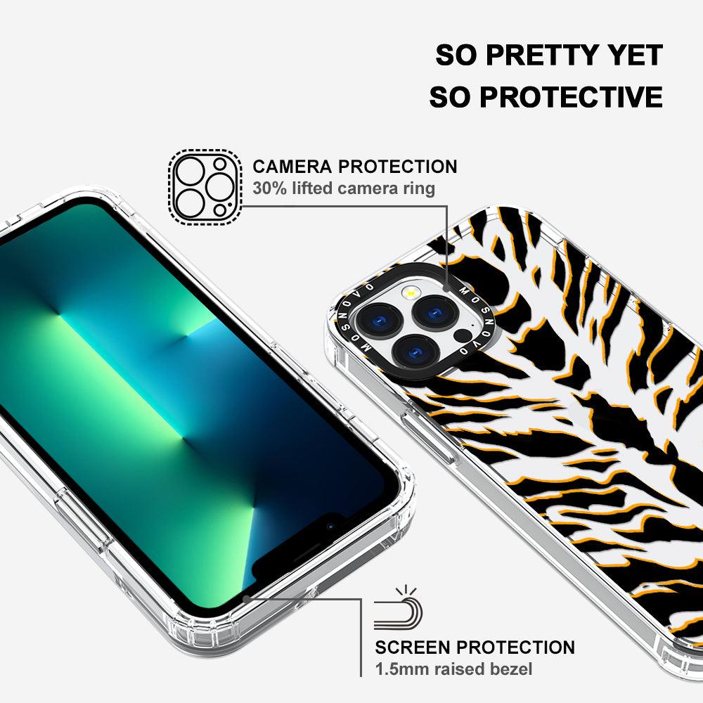 Tiger Print Phone Case - iPhone 13 Pro Max Case - MOSNOVO