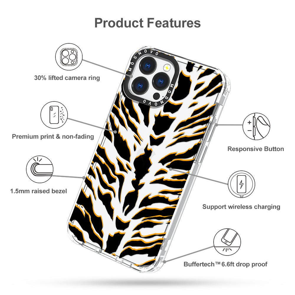 Tiger Print Phone Case - iPhone 13 Pro Max Case - MOSNOVO