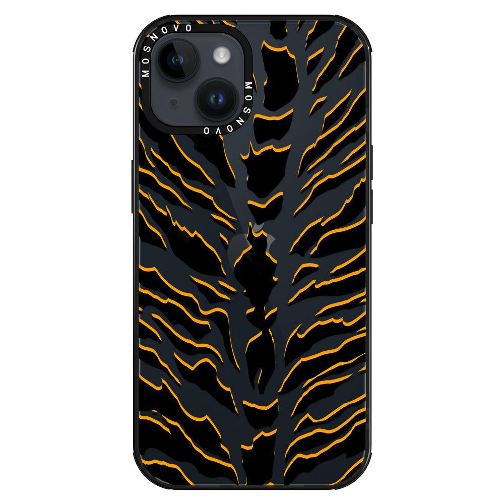 Tiger Print Phone Case - iPhone 14 Plus Case - MOSNOVO