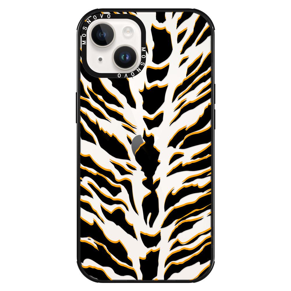 Tiger Print Phone Case - iPhone 14 Plus Case - MOSNOVO