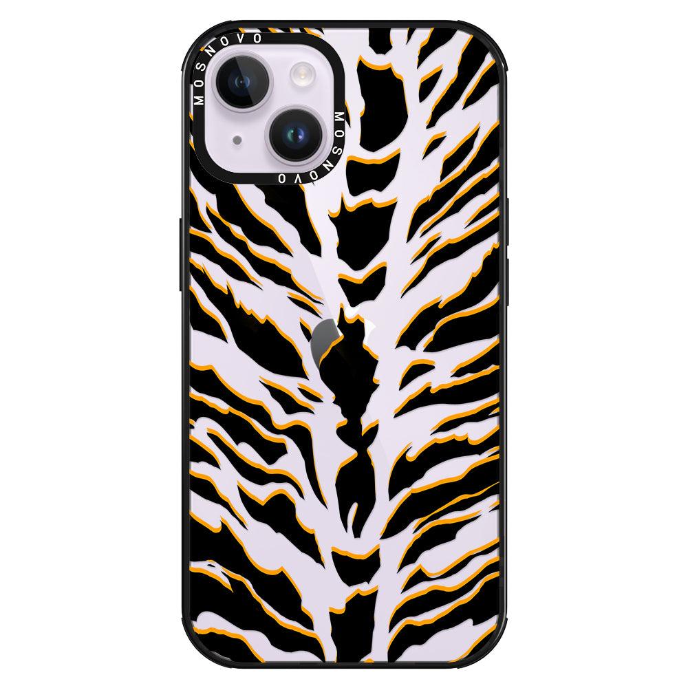 Tiger Print Phone Case - iPhone 14 Plus Case - MOSNOVO