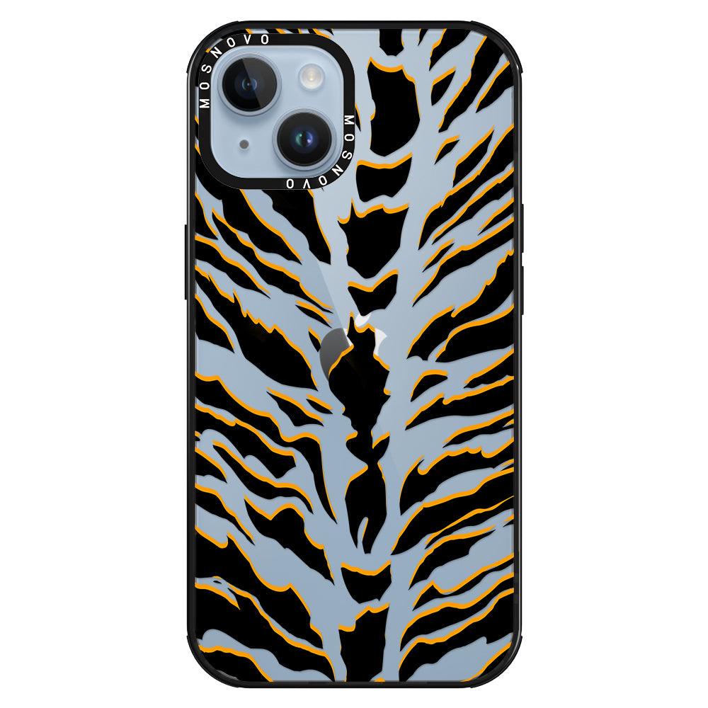 Tiger Print Phone Case - iPhone 14 Plus Case - MOSNOVO