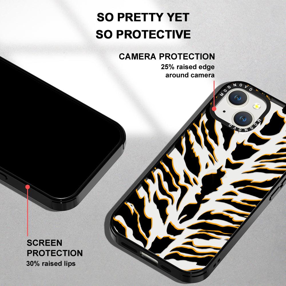 Tiger Print Phone Case - iPhone 14 Plus Case - MOSNOVO