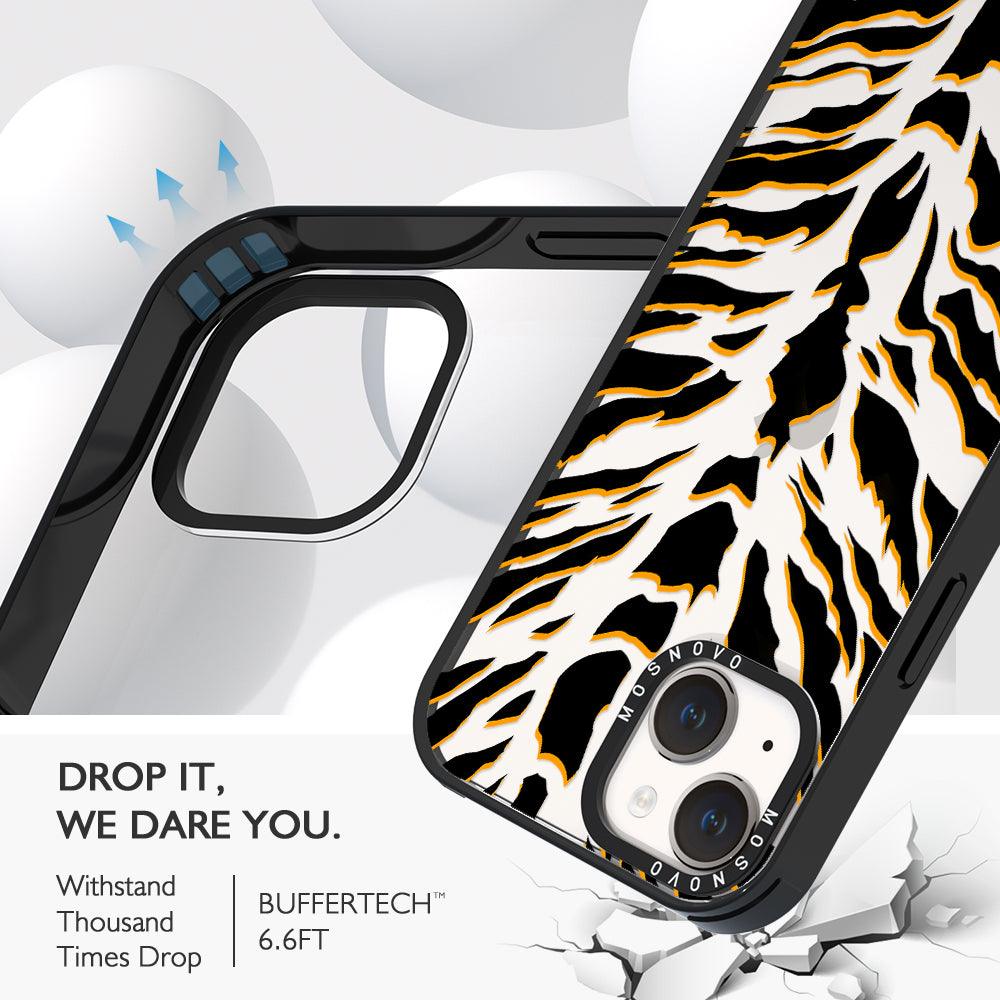 Tiger Print Phone Case - iPhone 14 Plus Case - MOSNOVO