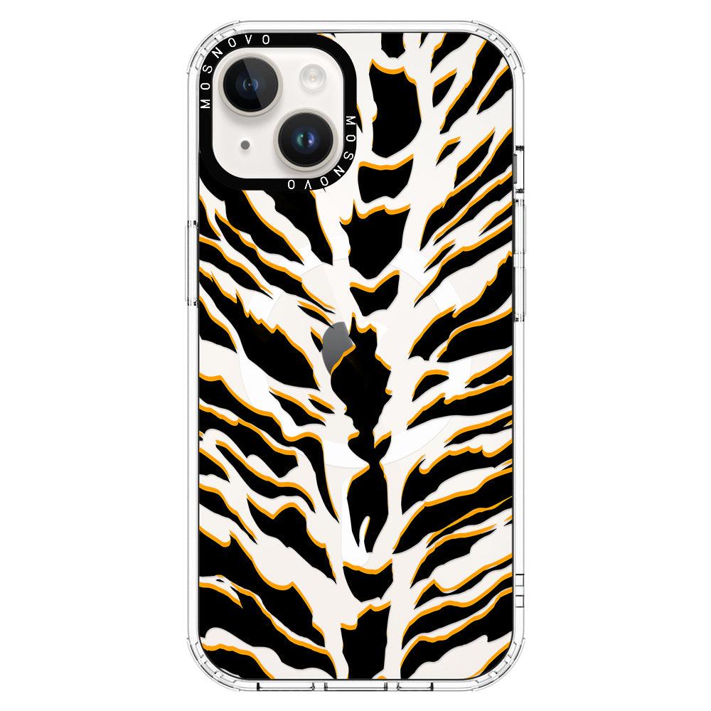 Tiger Print Phone Case - iPhone 14 Plus Case - MOSNOVO