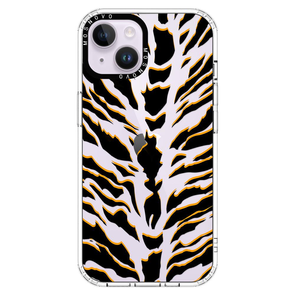 Tiger Print Phone Case - iPhone 14 Plus Case - MOSNOVO