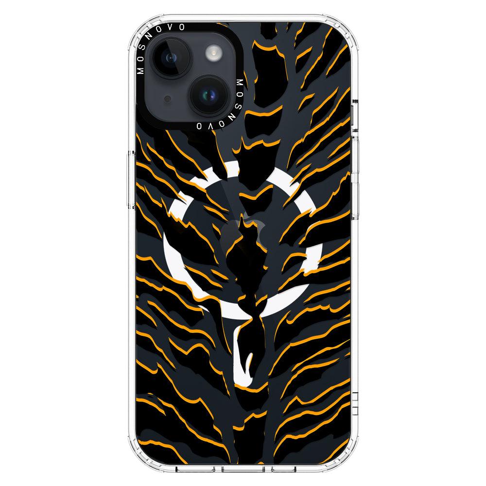 Tiger Print Phone Case - iPhone 14 Plus Case - MOSNOVO