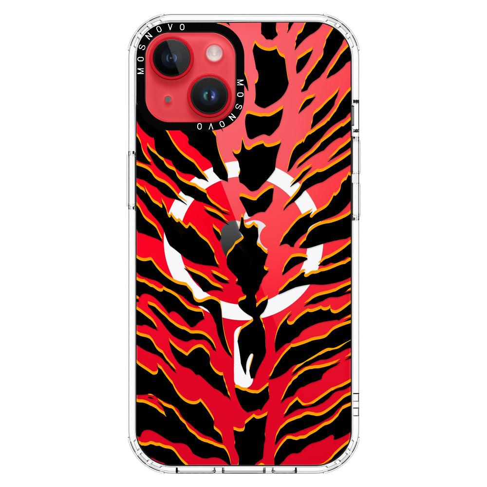 Tiger Print Phone Case - iPhone 14 Plus Case - MOSNOVO