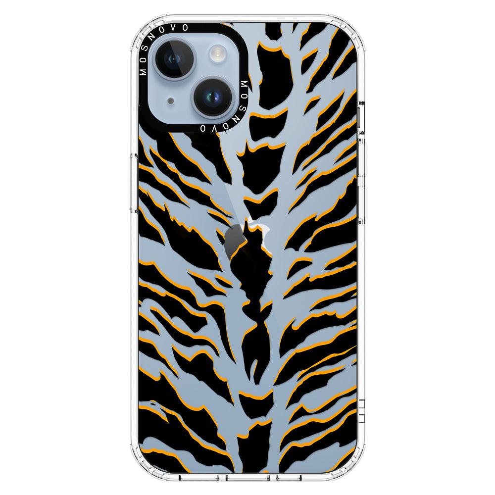 Tiger Print Phone Case - iPhone 14 Plus Case - MOSNOVO