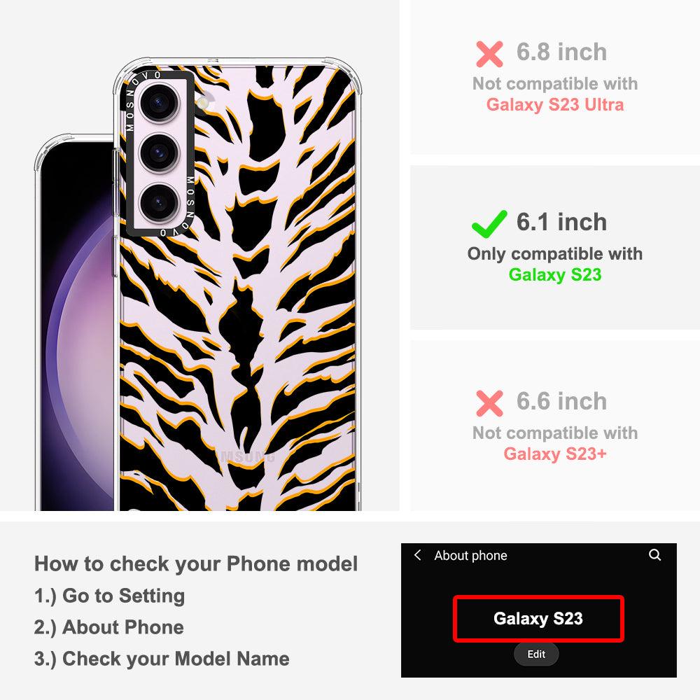 Tiger Print Phone Case - Samsung Galaxy S23 Case - MOSNOVO