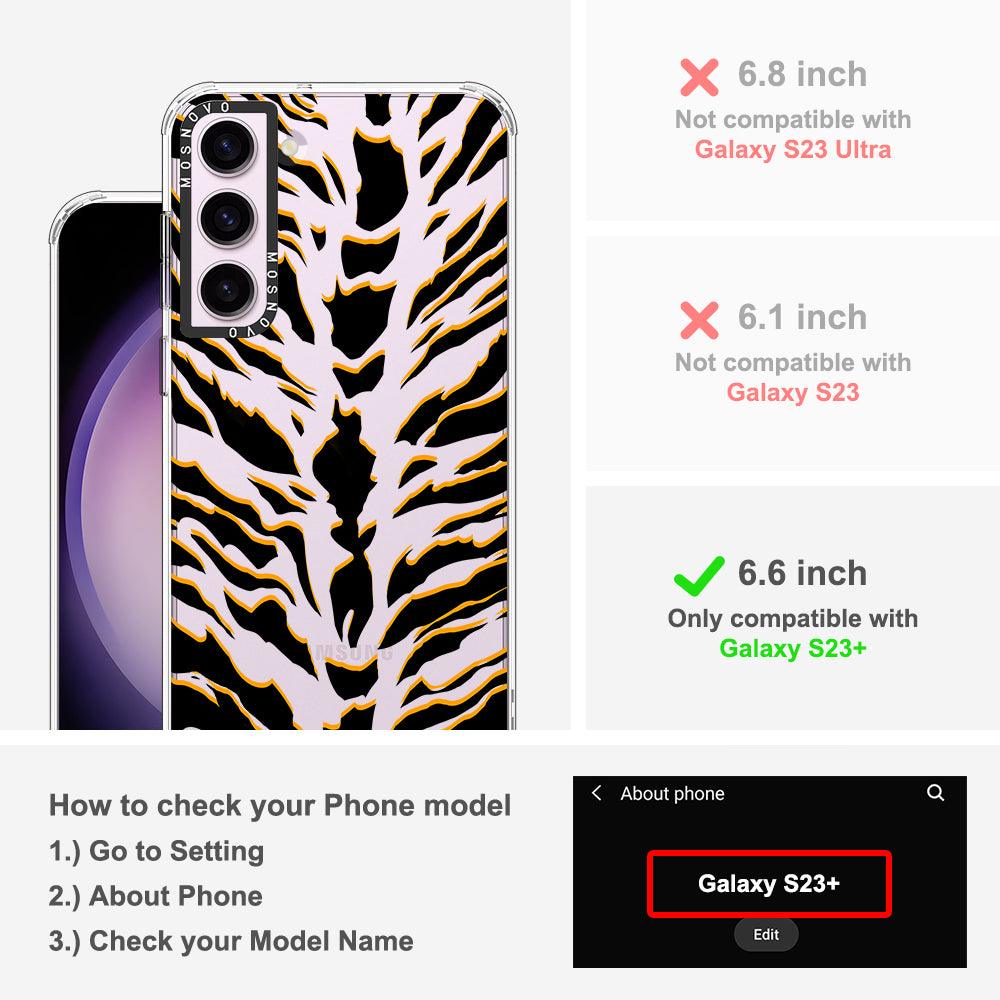 Tiger Print Phone Case - Samsung Galaxy S23 Plus Case - MOSNOVO