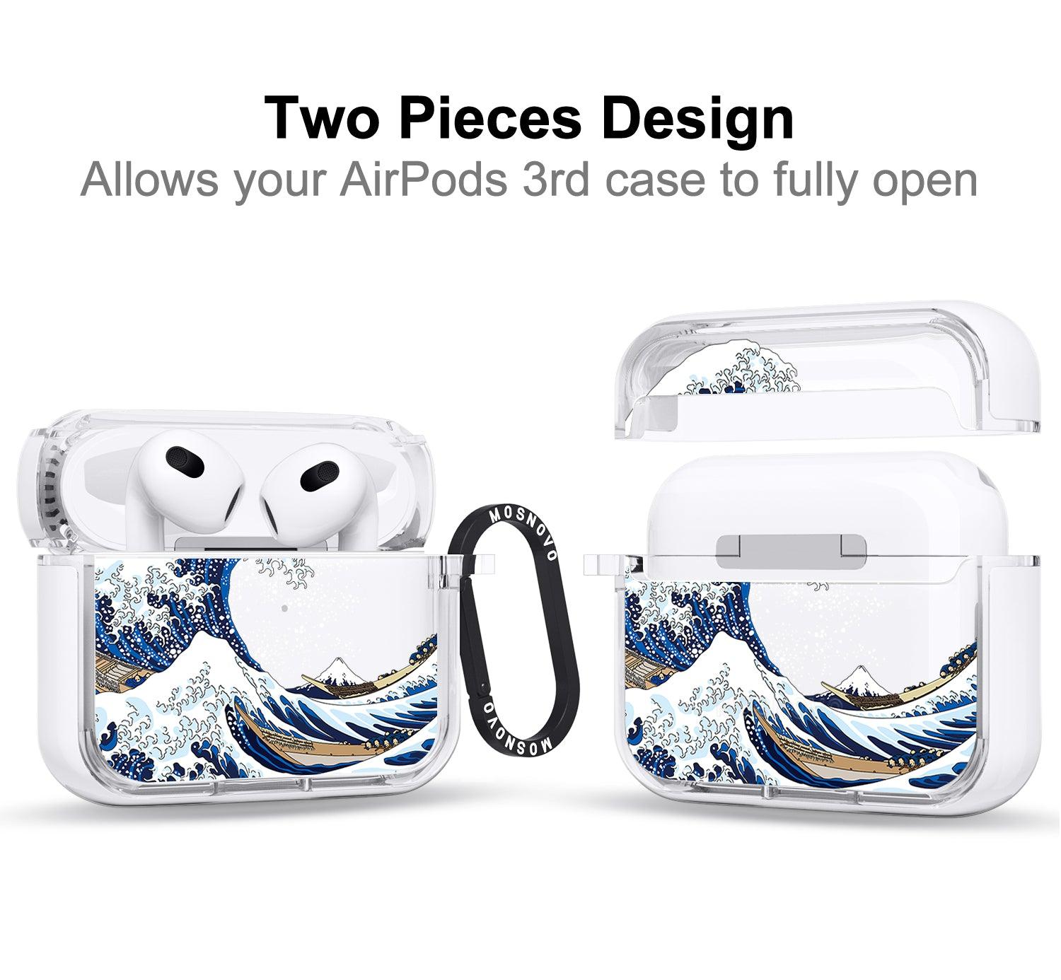 MOSNOVO Funda para Apple Airpods 3, funda para Airpods 3, diseño de hongo  salvaje, transparente, lindo diseño, absorción de golpes, funda para  AirPods