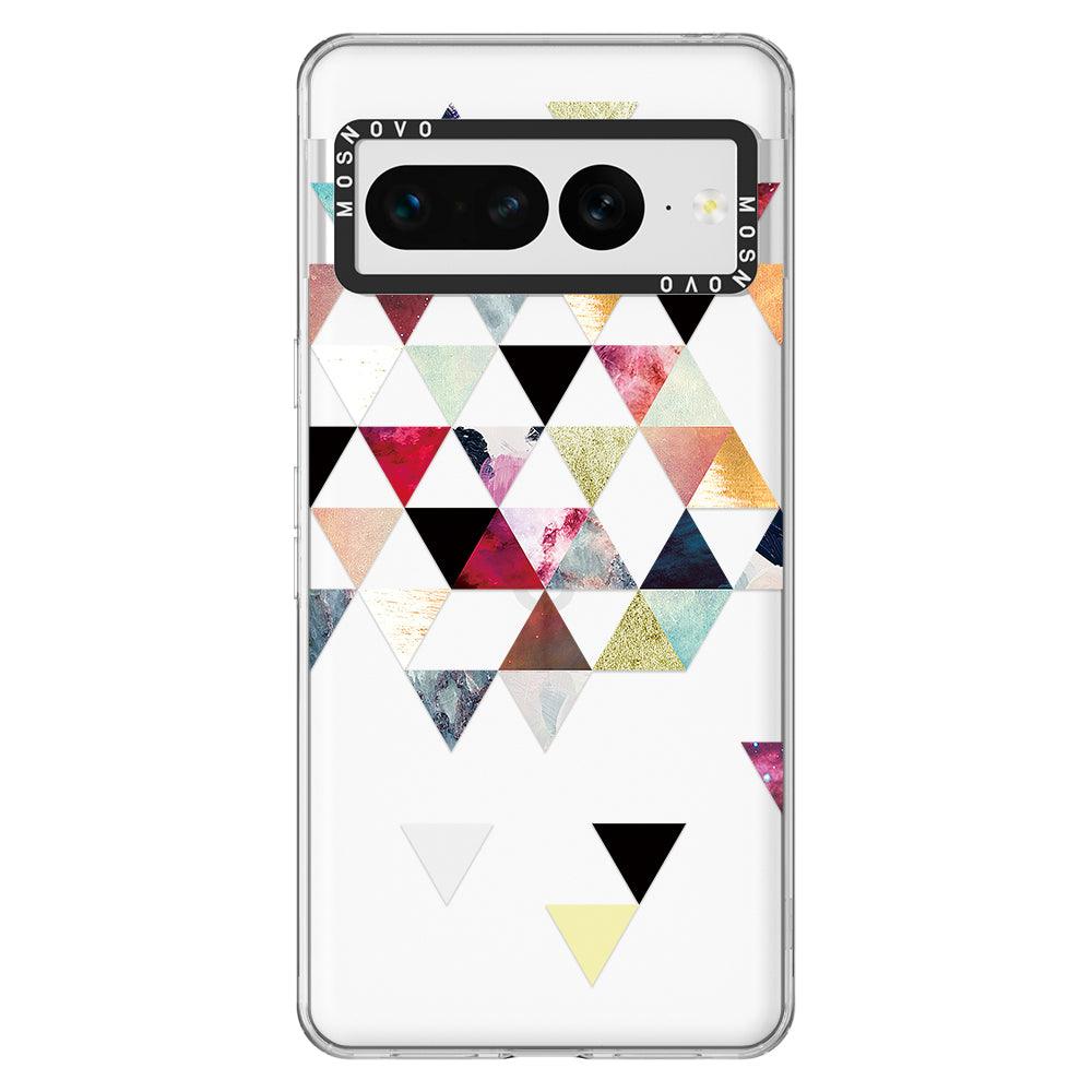 Triangles Stone Marble Phone Case - Google Pixel 7 Pro Case - MOSNOVO