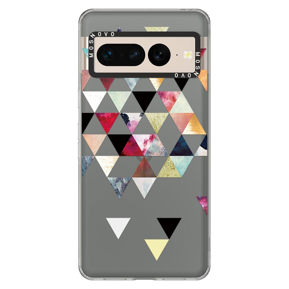 Triangles Stone Marble Phone Case - Google Pixel 7 Pro Case - MOSNOVO