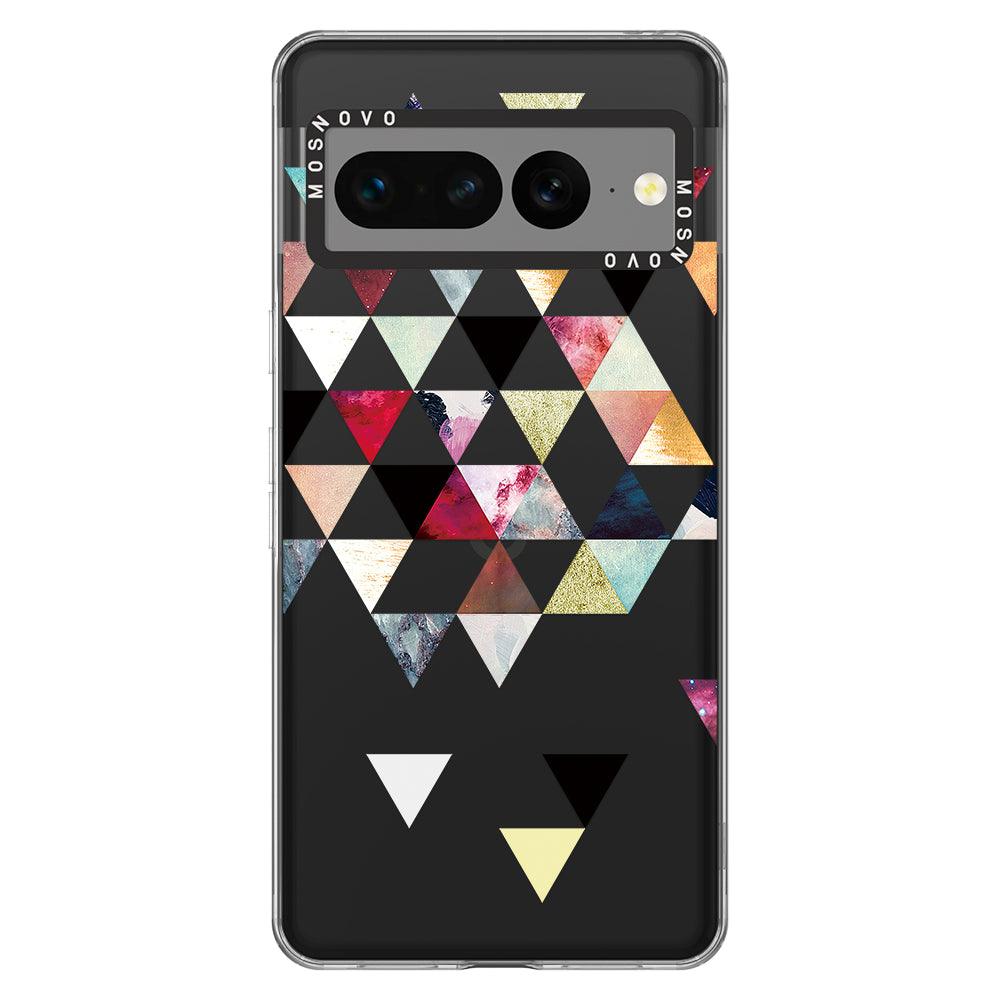 Triangles Stone Marble Phone Case - Google Pixel 7 Pro Case - MOSNOVO