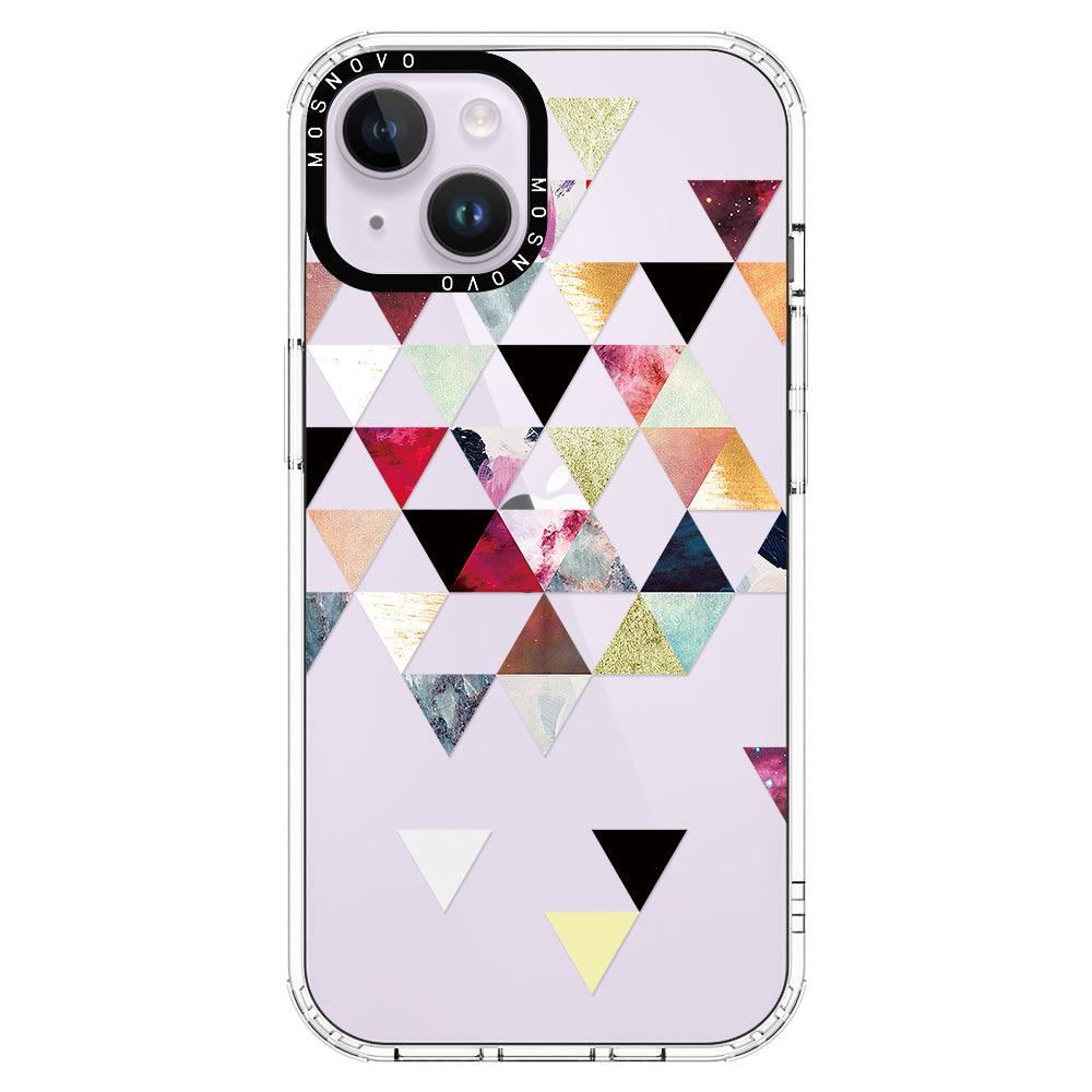 Triangles Stone Marble Phone Case - iPhone 14 Case - MOSNOVO
