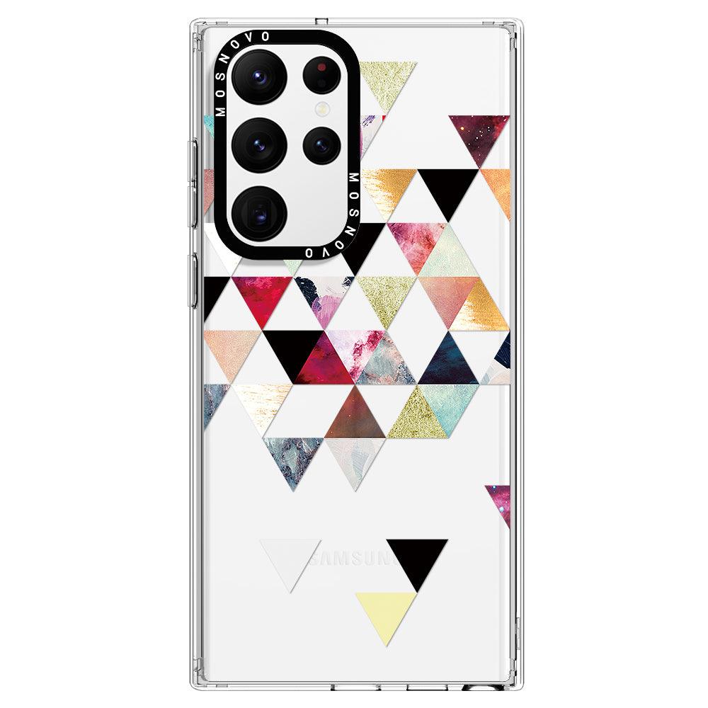 Triangles Stone Marble Phone Case - Samsung Galaxy S22 Ultra Case - MOSNOVO