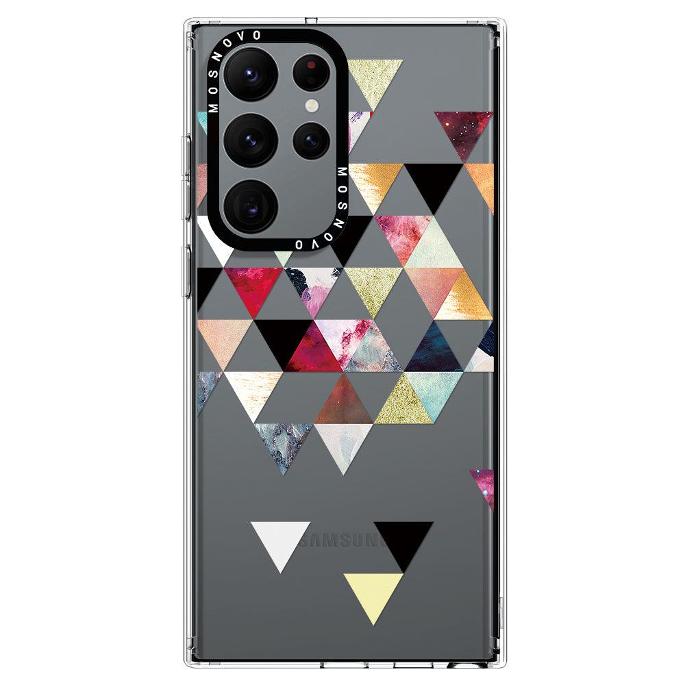 Triangles Stone Marble Phone Case - Samsung Galaxy S22 Ultra Case - MOSNOVO