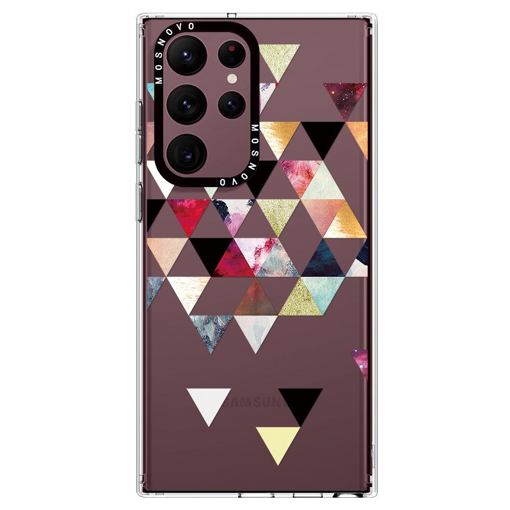 Triangles Stone Marble Phone Case - Samsung Galaxy S22 Ultra Case - MOSNOVO