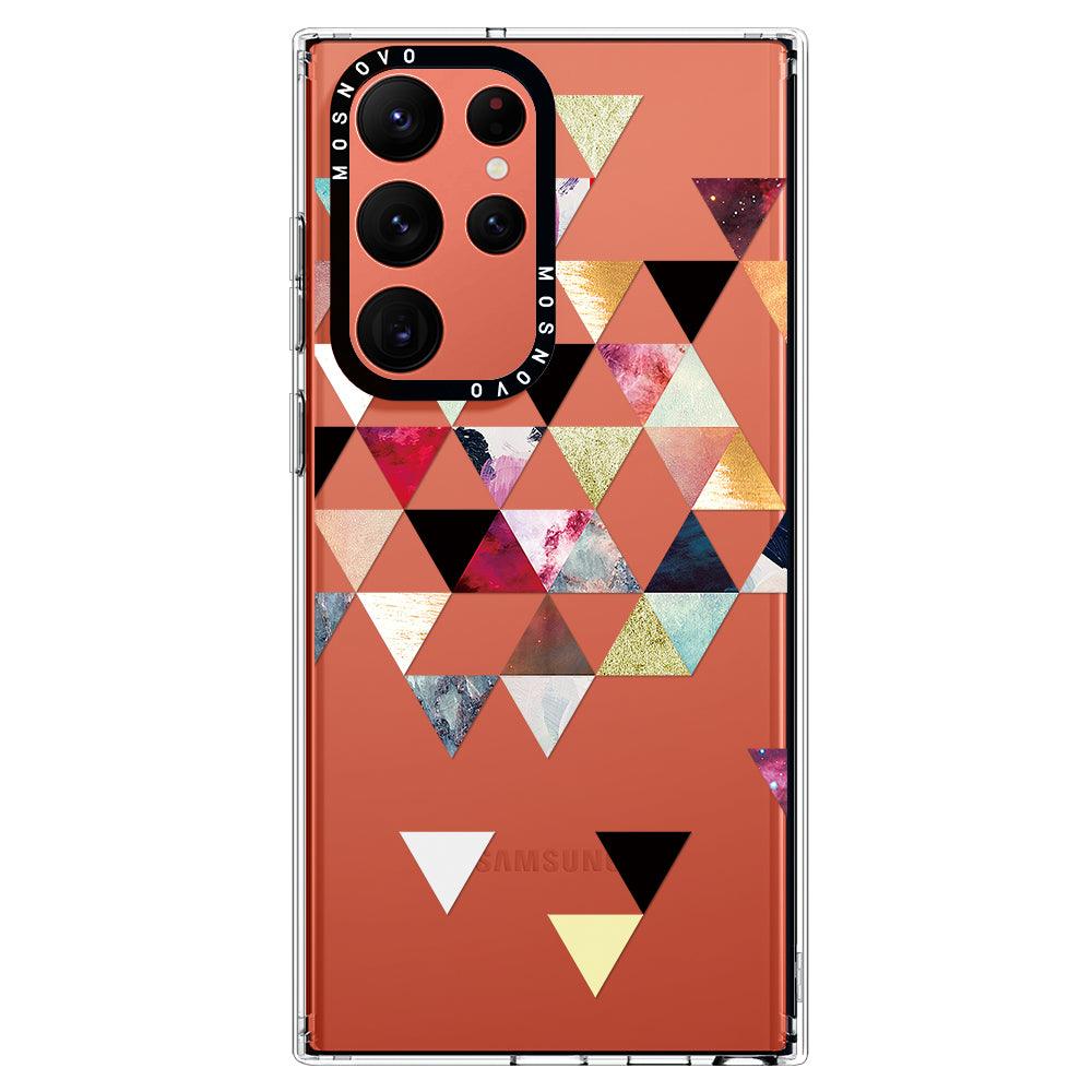 Triangles Stone Marble Phone Case - Samsung Galaxy S22 Ultra Case - MOSNOVO