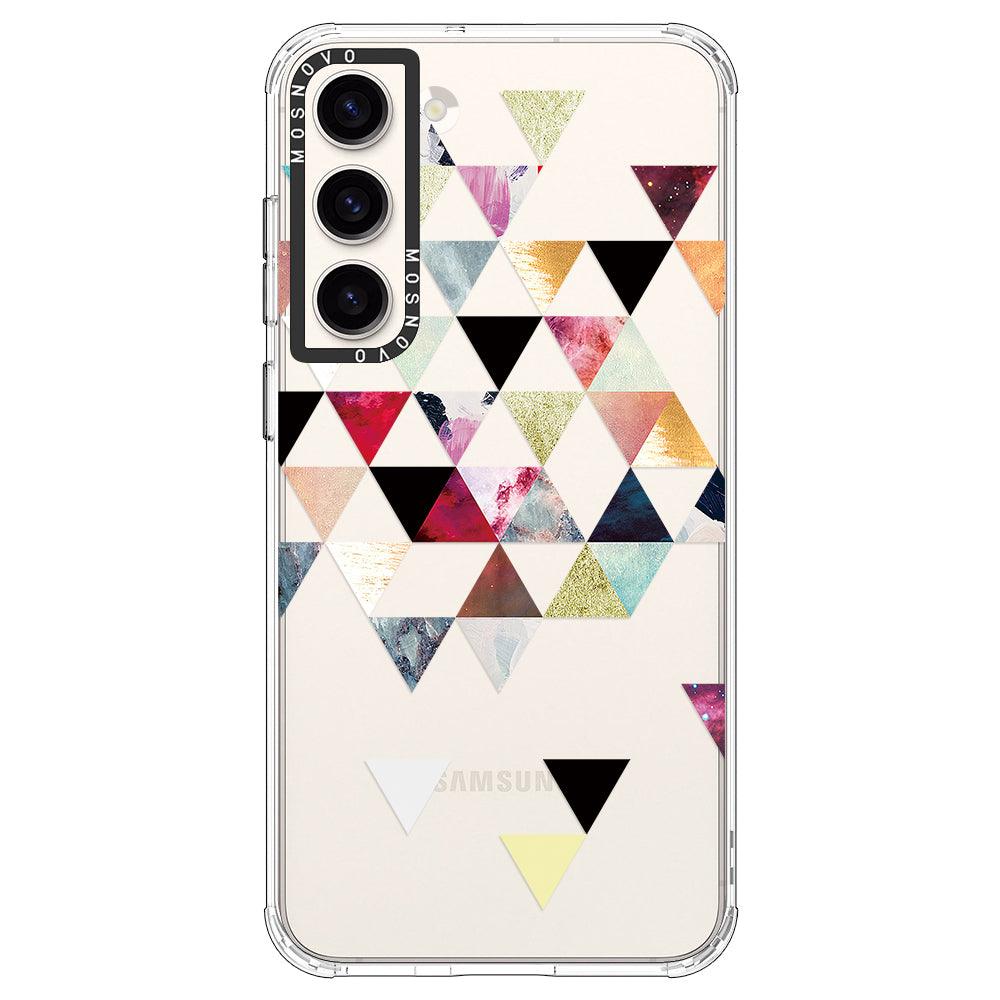 Triangles Stone Marble Phone Case - Samsung Galaxy S23 Plus Case - MOSNOVO