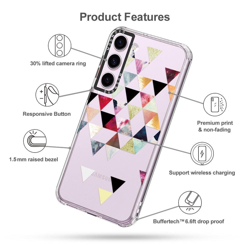 Triangles Stone Marble Phone Case - Samsung Galaxy S23 Plus Case - MOSNOVO