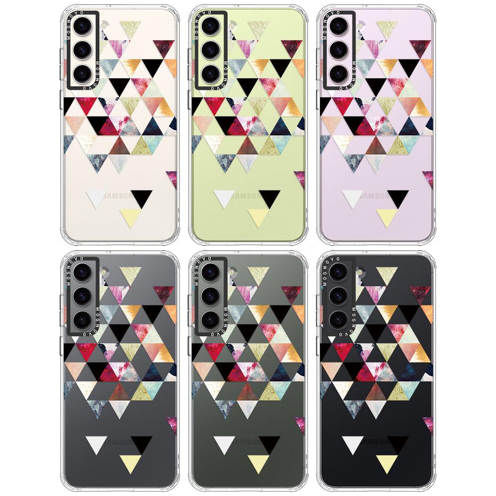 Triangles Stone Marble Phone Case - Samsung Galaxy S23 Plus Case - MOSNOVO