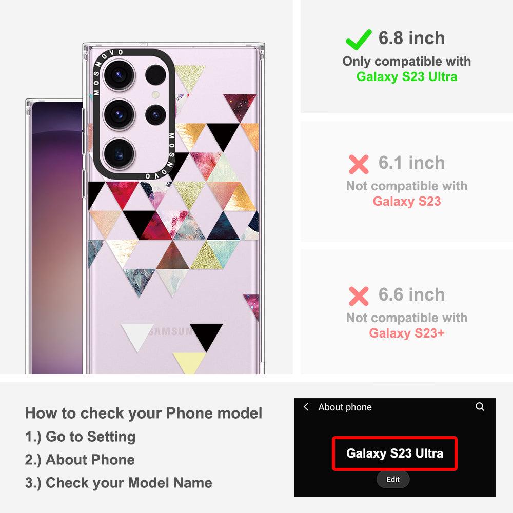 Triangles Stone Marble Phone Case - Samsung Galaxy S23 Ultra Case - MOSNOVO