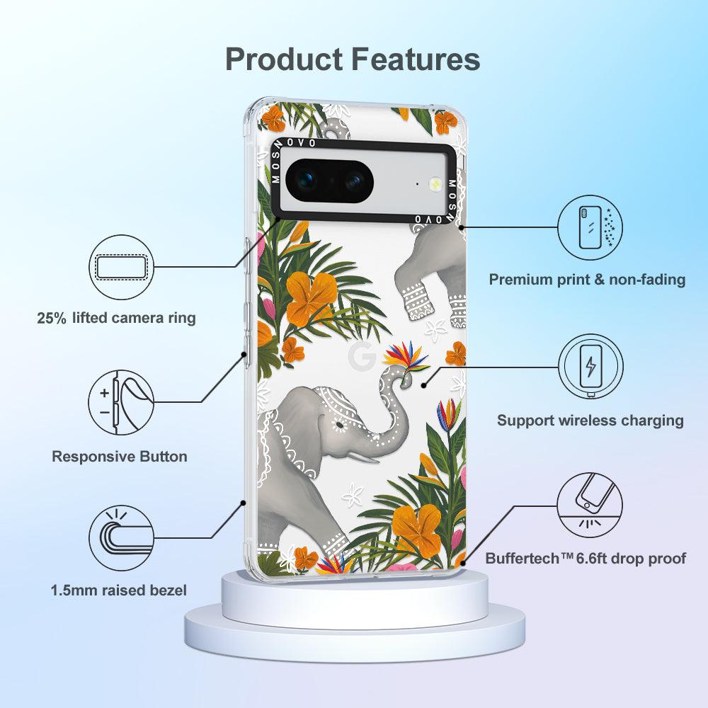 Tribal Elephant Phone Case - Google Pixel 7 Case - MOSNOVO