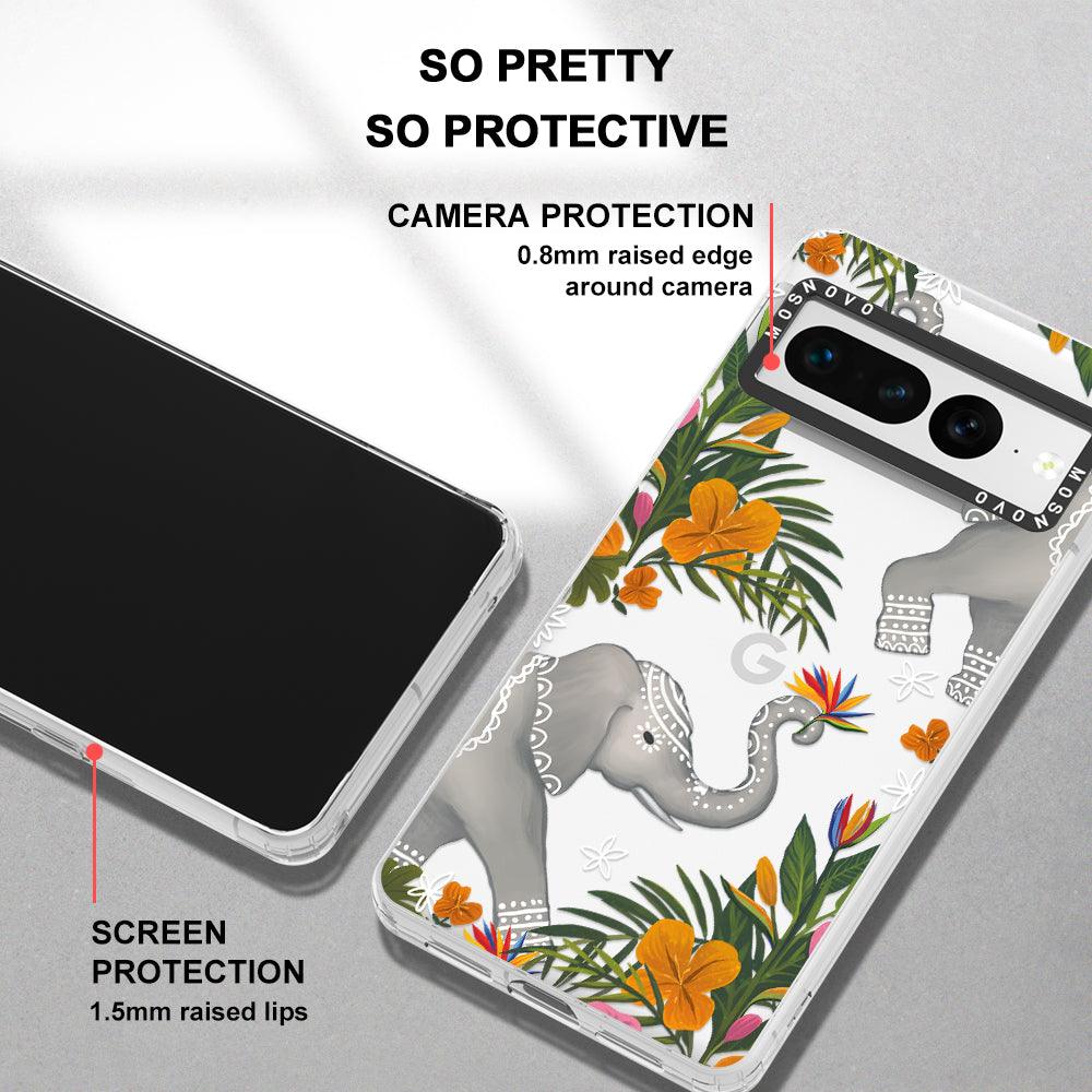 Tribal Elephant Phone Case - Google Pixel 7 Pro Case - MOSNOVO