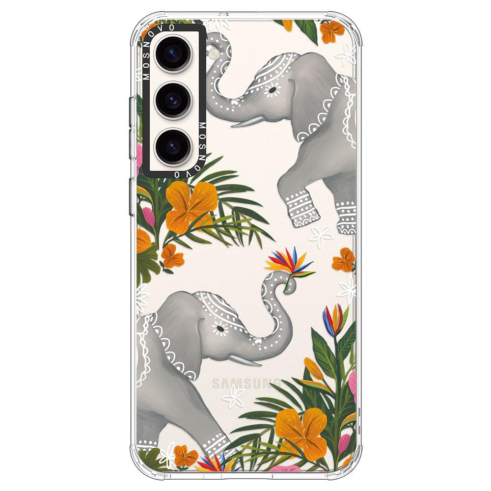 Tribal Elephant Phone Case - Samsung Galaxy S23 Plus Case - MOSNOVO