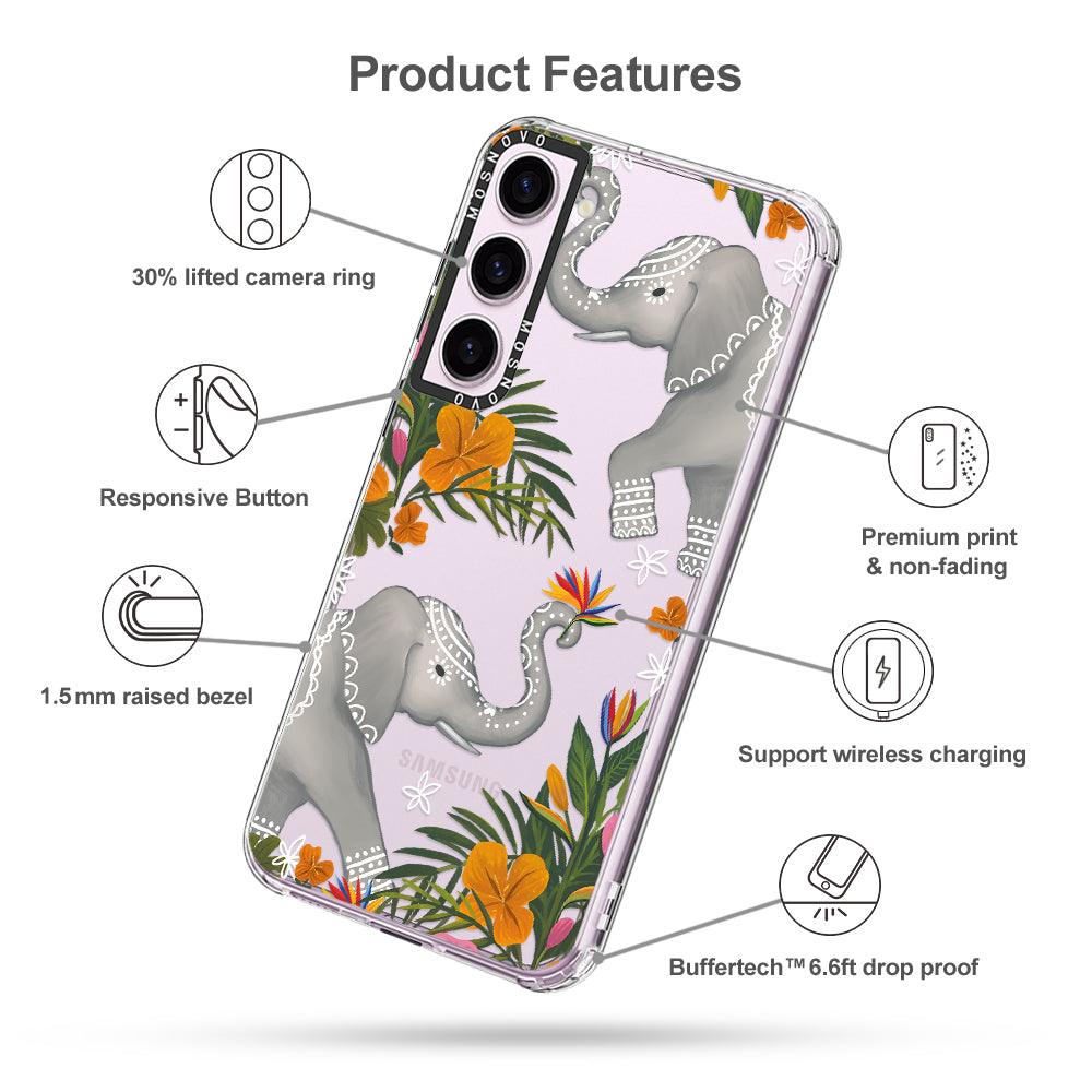 Tribal Elephant Phone Case - Samsung Galaxy S23 Plus Case - MOSNOVO