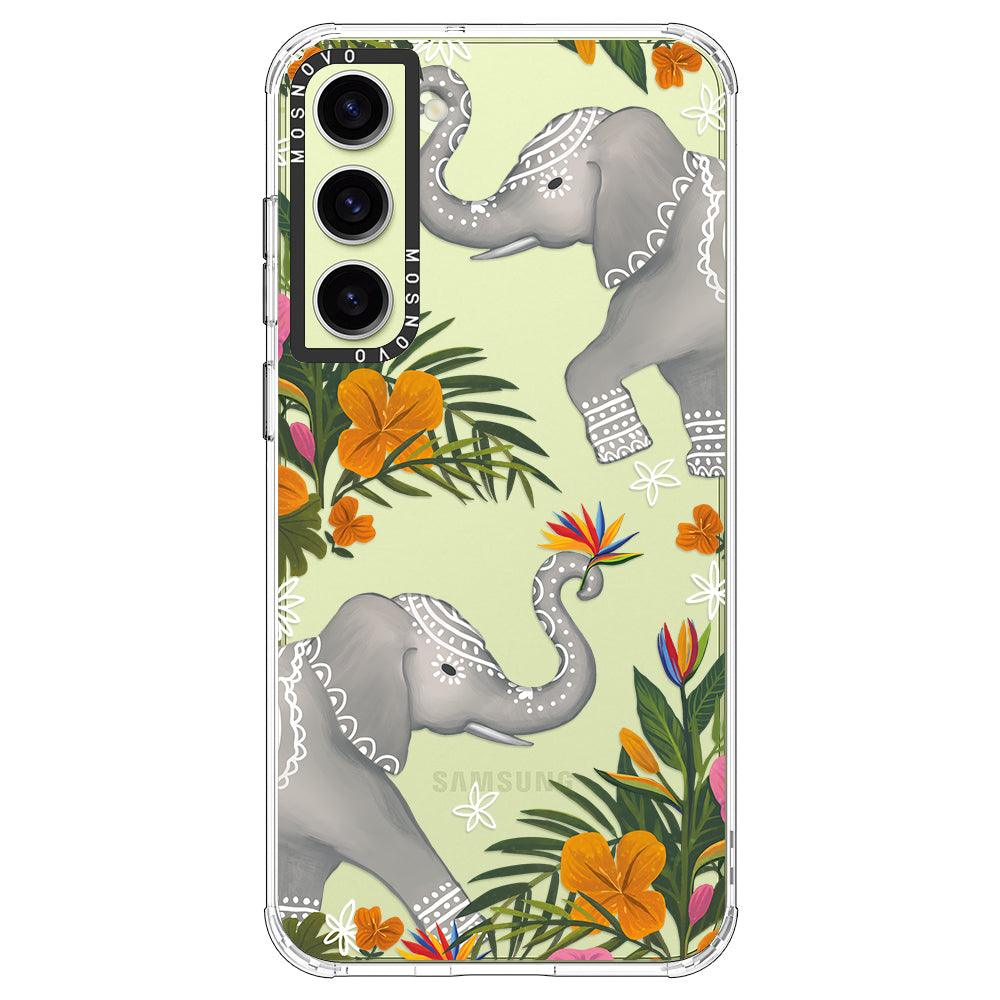 Tribal Elephant Phone Case - Samsung Galaxy S23 Plus Case - MOSNOVO