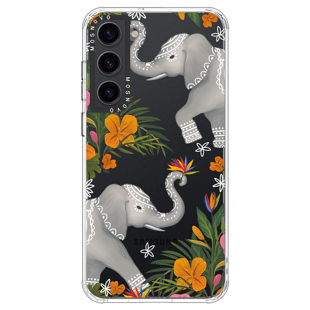 Tribal Elephant Phone Case - Samsung Galaxy S23 Plus Case - MOSNOVO