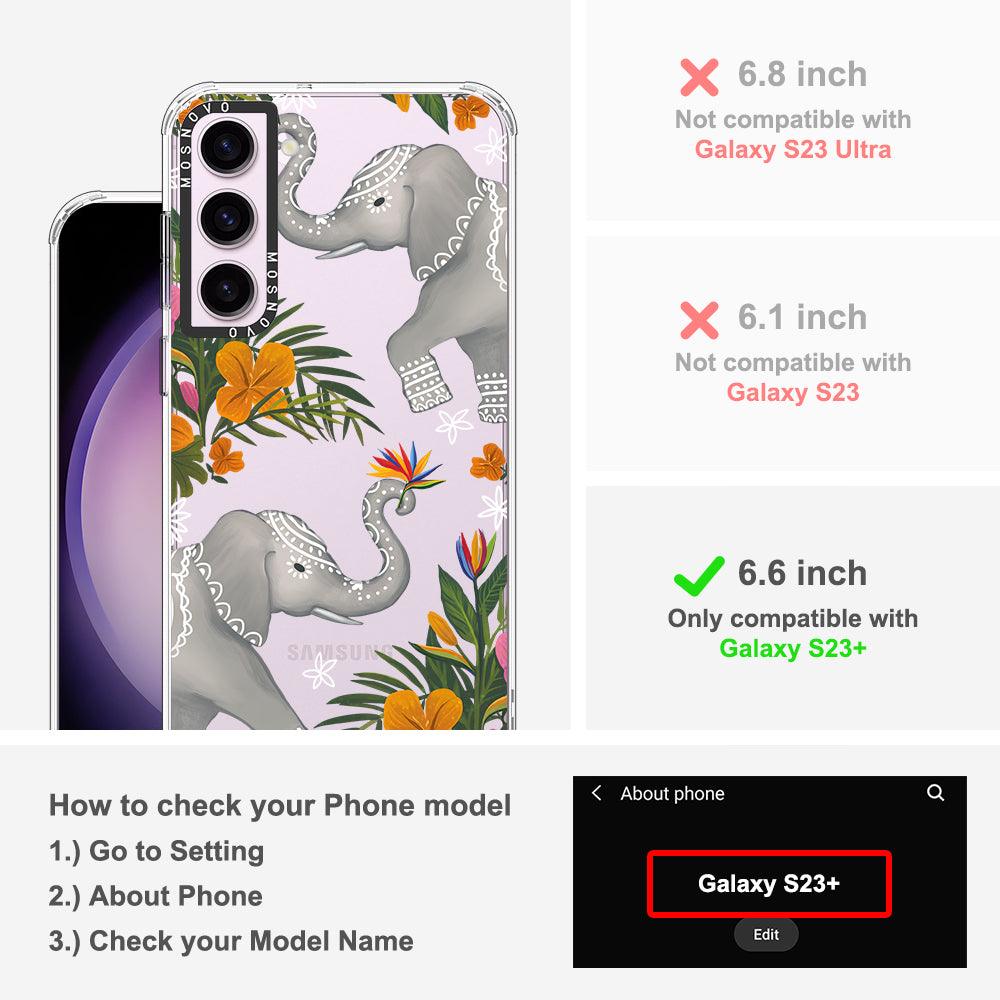 Tribal Elephant Phone Case - Samsung Galaxy S23 Plus Case - MOSNOVO