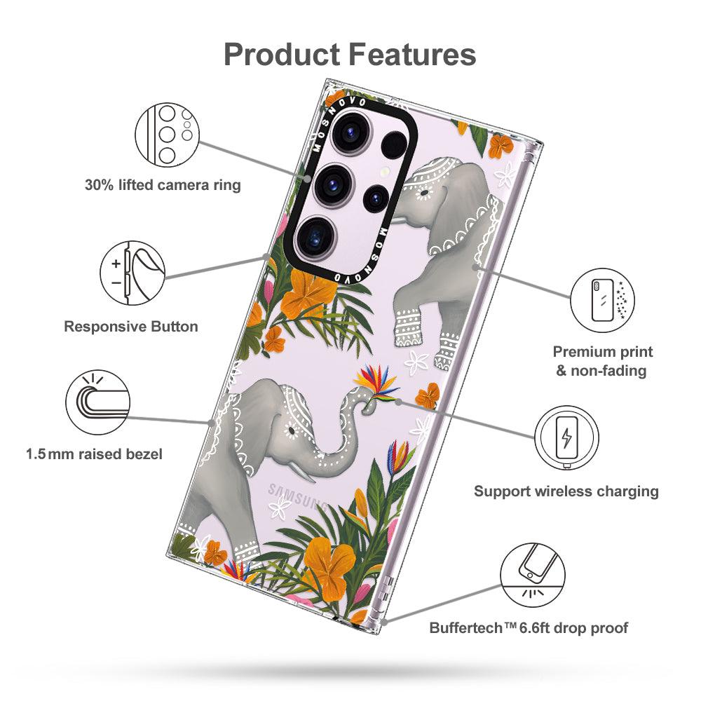 Tribal Elephant Phone Case - Samsung Galaxy S23 Ultra Case - MOSNOVO