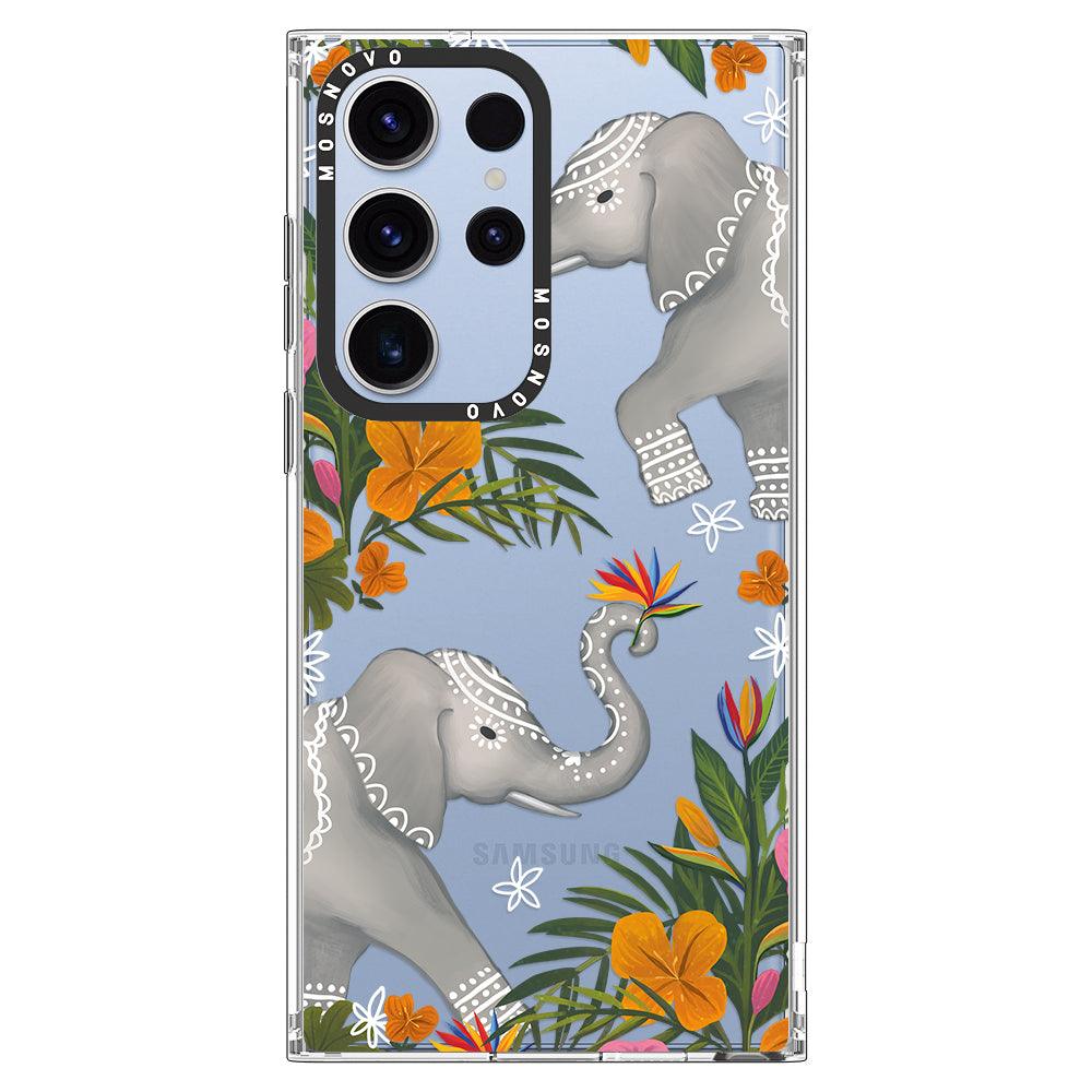 Tribal Elephant Phone Case - Samsung Galaxy S23 Ultra Case - MOSNOVO