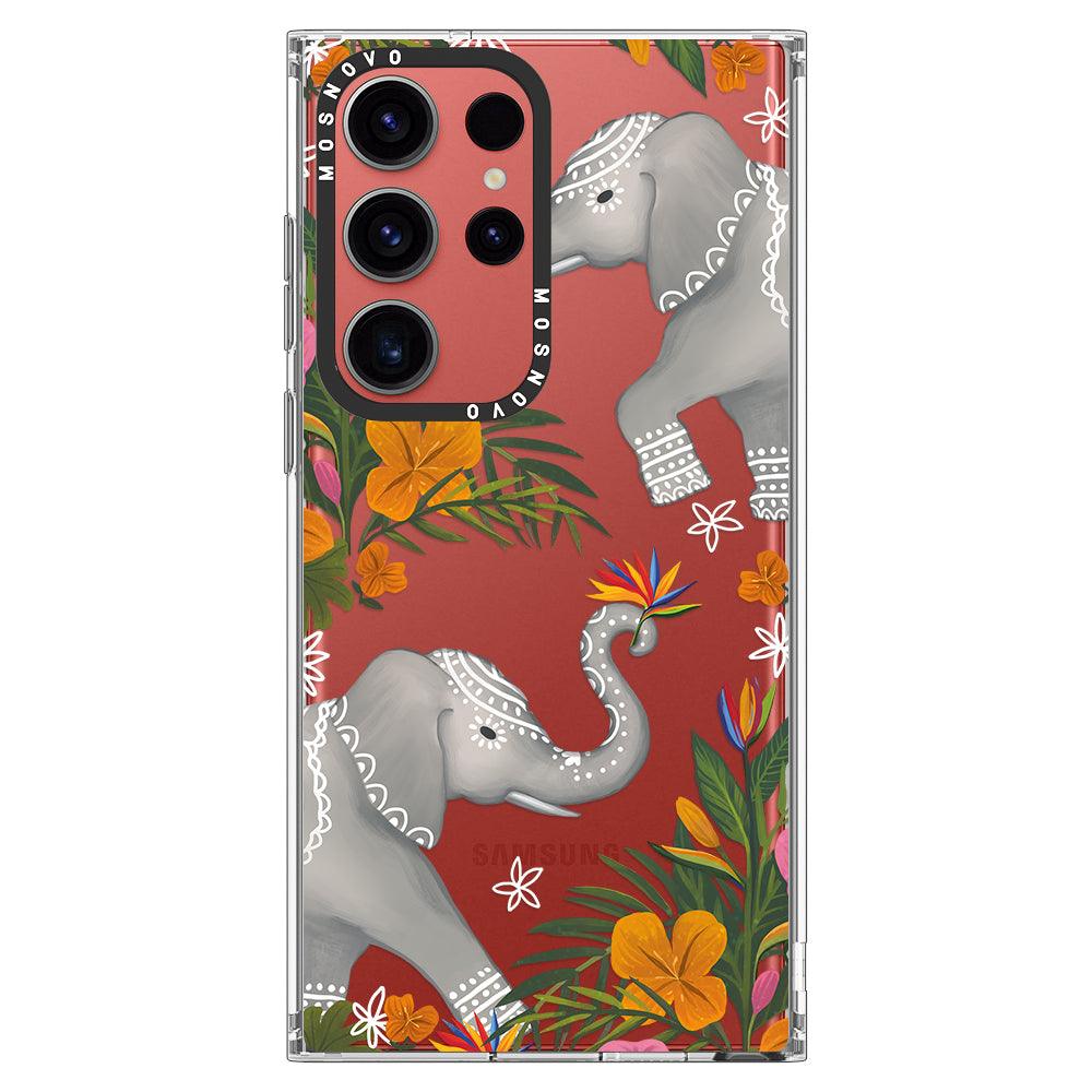 Tribal Elephant Phone Case - Samsung Galaxy S23 Ultra Case - MOSNOVO