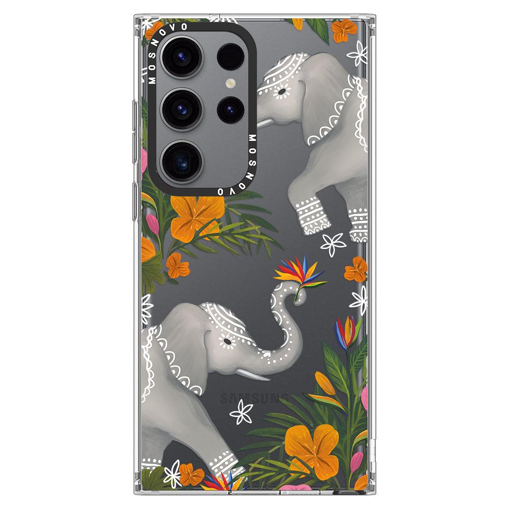 Tribal Elephant Phone Case - Samsung Galaxy S23 Ultra Case - MOSNOVO