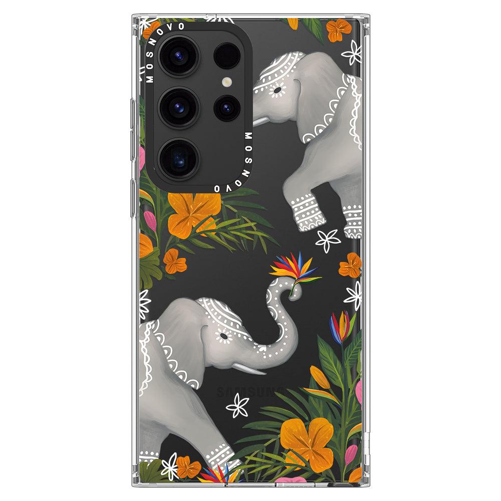 Tribal Elephant Phone Case - Samsung Galaxy S23 Ultra Case - MOSNOVO