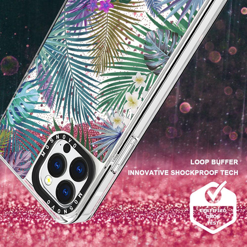 Tropical Forests Glitter Phone Case - iPhone 13 Pro Case - MOSNOVO