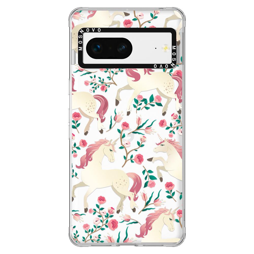 Unicorn Flower Garden Phone Case - Google Pixel 7 Case - MOSNOVO