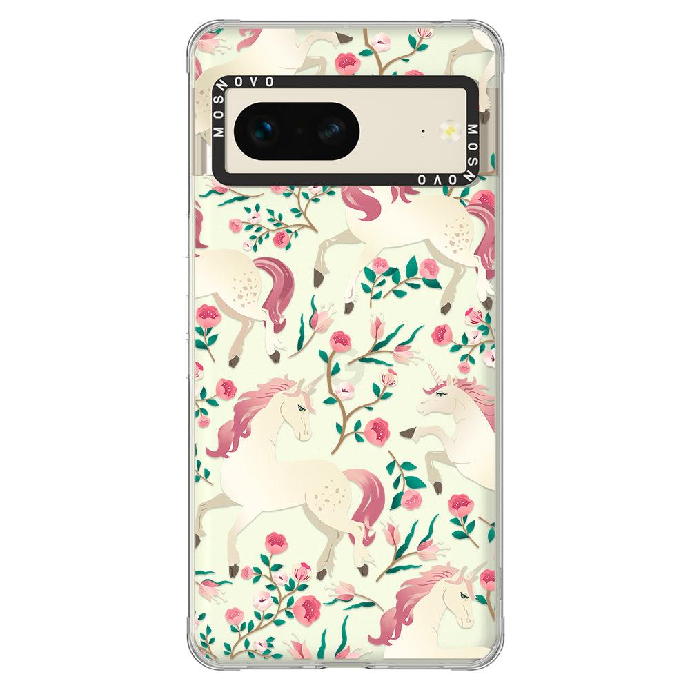 Unicorn Flower Garden Phone Case - Google Pixel 7 Case - MOSNOVO